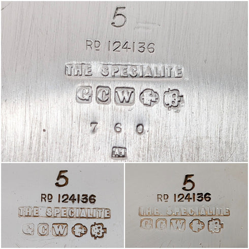 Antique British silver plate tea set, 3 piece set, GRAINGER & CAMPBELL